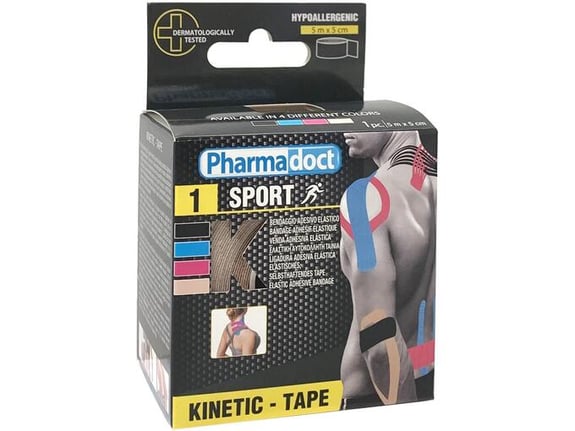 PHARMADOCT KOŽEN KINEZIOLOŠKI TRAK 5CM x 5M