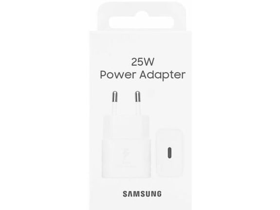 SAMSUNG hišni adapter 220V EP-T2510NWE USB-C QC 25W - bel (Eu Blister)