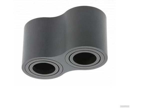 GTV stropna svetilka AVEIRO DUO BIS 2xGU10, črna