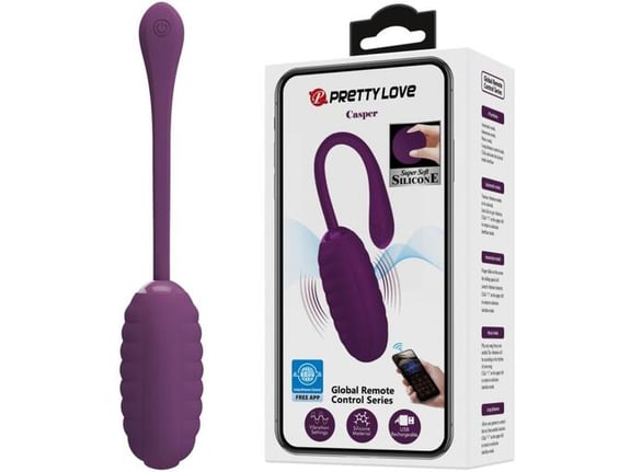 PRETTY LOVE Vibracijski JajČek Casper App Purple