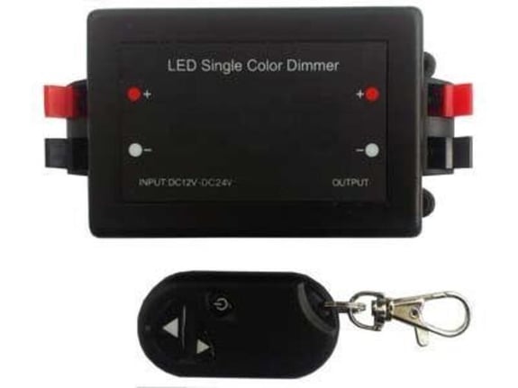 LECHPOL LED dimmer z daljincem 12-24V 1x8A, nastavitev svetlobe