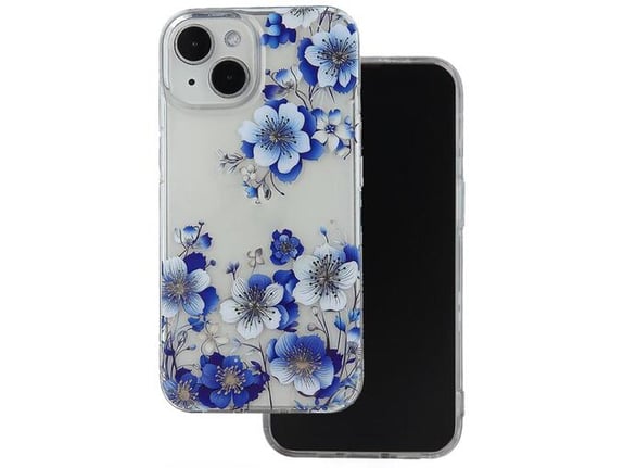 ONASI silikonski ovitek Blooming za iPhone 16 Pro, moder