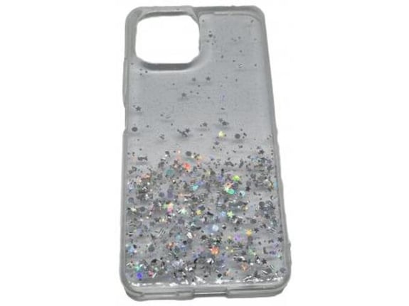 ONASI silikonski ovitek Sparkle za iPhone 15 Plus, prozorna