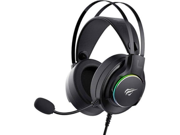 HAVIT naglavne žične gaming slušalke z mikrofonom H2007U, črna