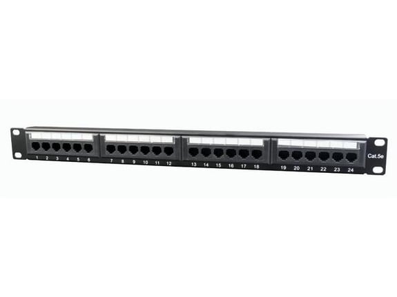 CABLEXPERT patch panel CAT5E 24-portov, 1U