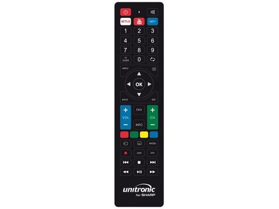 UNITRONIC nadomestni daljinec, TV, SHARP