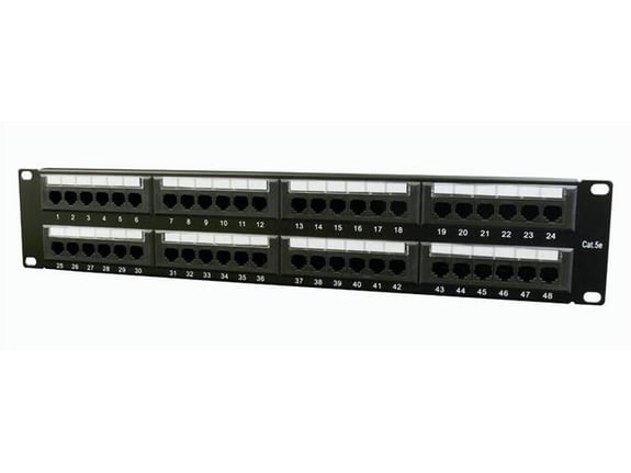 CABLEXPERT patch panel CAT5E 48-portov, 2U