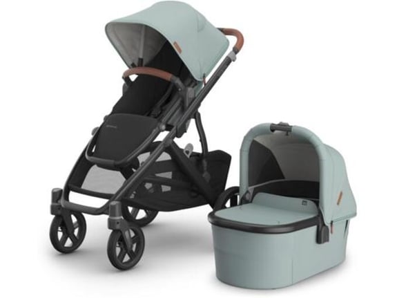 UPPABABY otroški voziček V3 Vista Kenzi 0303-VIS-EU-KNZ Mystic Aqua Carbon, Saddle L.