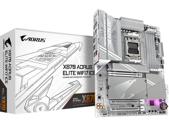 GIGABYTE matična plošča X870 AORUS ELITE WIFI7 ICE, AM5, ATX, WiFi 7, Bluetooth
