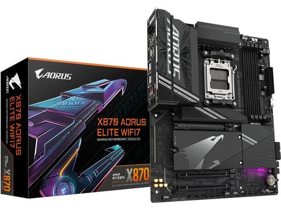 GIGABYTE matična plošča X870 AORUS ELITE WIFI7, AM5, ATX, WiFi 7, Bluetooth