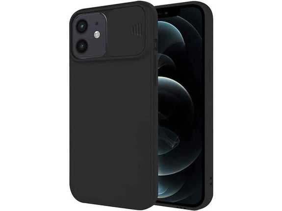 ONASI silikonski ovitek Lens Cover za iPhone 16 Plus, črna