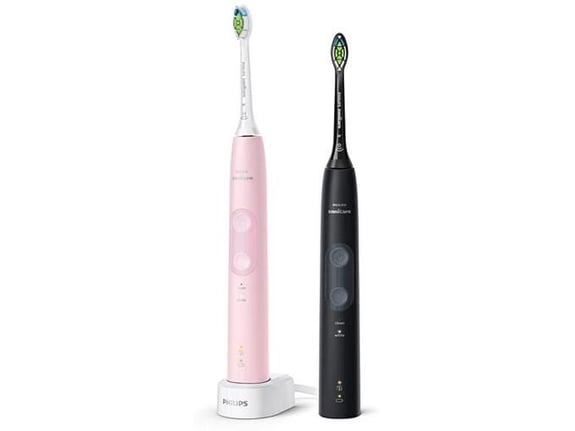 PHILIPS Sonicare ProtectiveClean 4500 2 sonični električni zobni ščetki (HX6830/35) črna/ roza