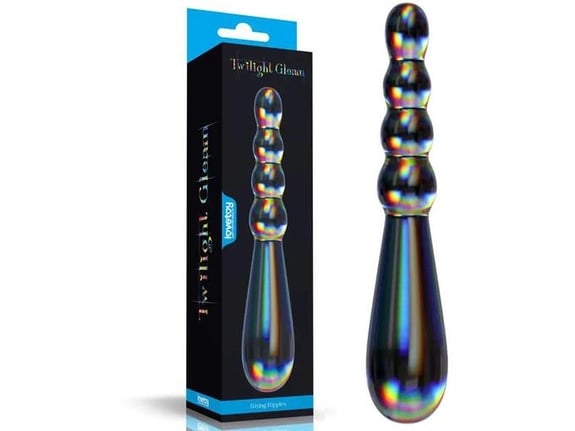 LOVETOY Stekleni Dildo Twilight Gleam Rising Ripples