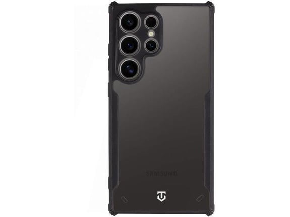 TACTICAL silikonski ovitek Quantum za Samsung Galaxy S24 Ultra 5G, prozorna črna