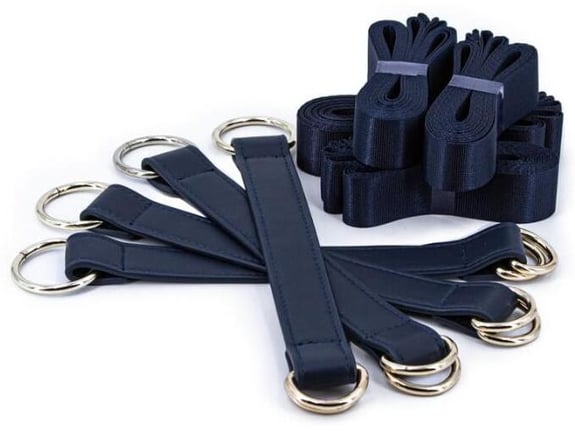 NEW SENSATIONS NOVELTIES Komplet Bondage Couture Bed Restraints Blue
