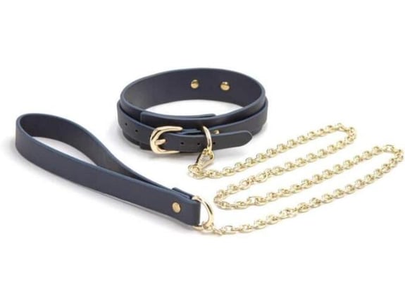 NEW SENSATIONS NOVELTIES Ovratnica S Povodcem Bondage Couture Blue