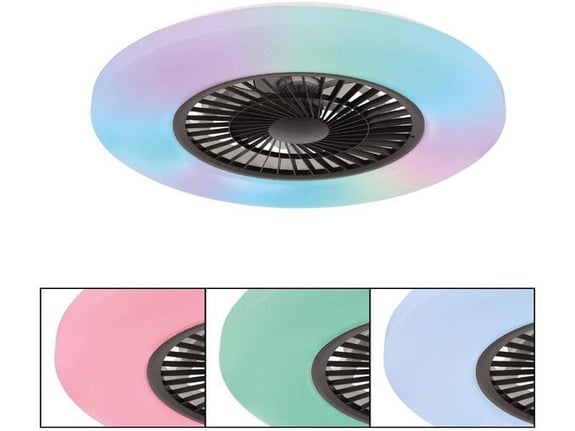 Globo-Lighting stropni ventilator z LED svetilko ALVA