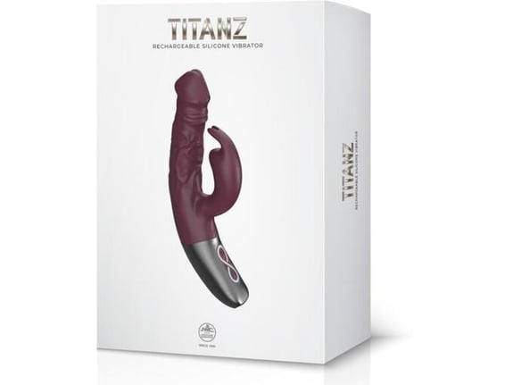 NMC TITANZ Vibrator Rabbit Titanz 7 Rubine Red