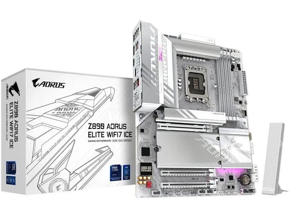 GIGABYTE matična plošča Z890 AORUS ELITE WIFI7 ICE, LGA1851, ATX, WiFi 7, Bluetooth