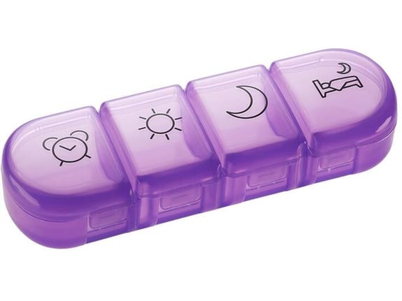 MEDIBLINK dnevna posodica za tablete Stela mini vijolična 4x/dan M019