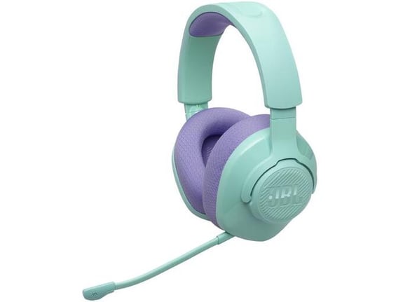 JBL naglavne brezžične gaming slušalke s mikrofonom Quantum 360, modro-zelena