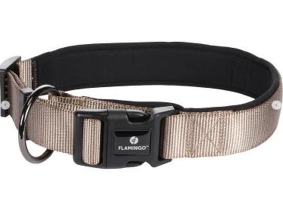 FLAMINGO ovratnica za psa Abbi, taupe, 55-60cm, 32mm
