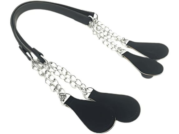 COZY semiš kratek ročaj z verigo za torbo Jelly Bag - Črn