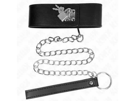KINK Ovratnica S Povodcem Wide Black Strap (65 Cm)