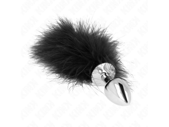 KINK Analni Čep With Feather Black (3 Cm)