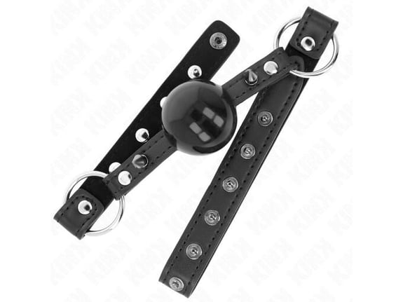 KINK Gag With Tip Rivet And Snap Lock Black (4 Cm)