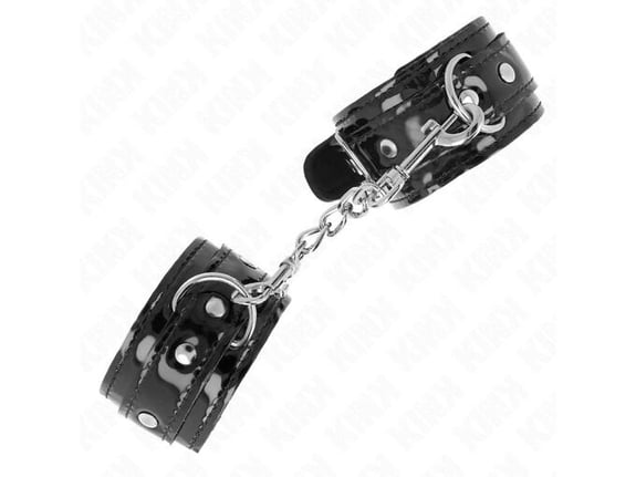 KINK Okovi Za Zapestje Shiny Neoprene Black