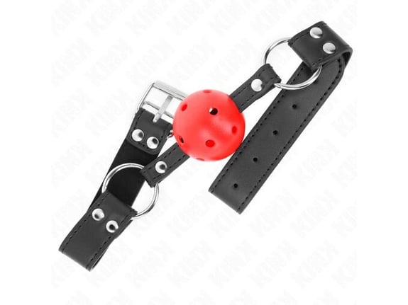KINK Gag Breathable With Double River Leather (4,5 Cm)
