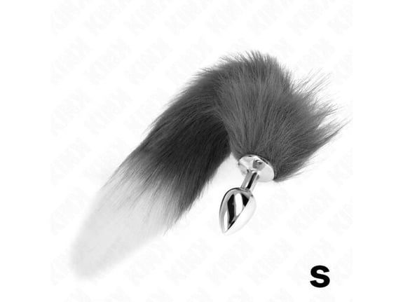 KINK Analni Čep With Tail Grey/white (s)
