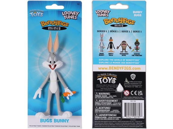 NOBLE COLLECTION bendyfig wb looney tunes bugs bunny mini figurica