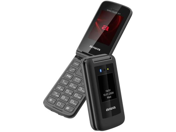 AIWA preklopni telefon FP-30 4G, črna