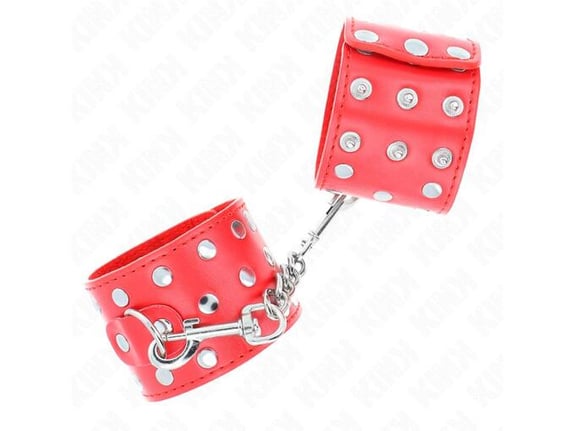 KINK Okovi Za Zapestje With Snap Fasten Red