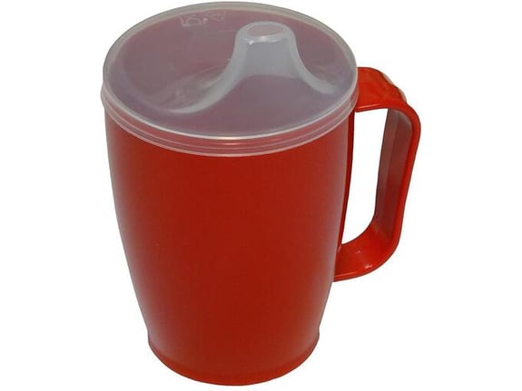 DR. JUNGHANS lonček za bolnike nastavek + ročka, rdeč