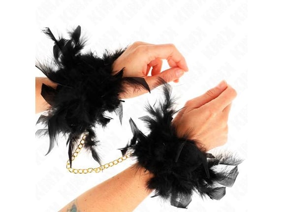 KINK Okovi Za Zapestje Feather With Gold Chain