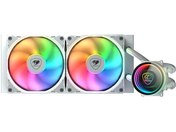 COUGAR GAMING komplet za vodno hlajenje POSEIDON ELITE, 240 mm, ARGB, bela