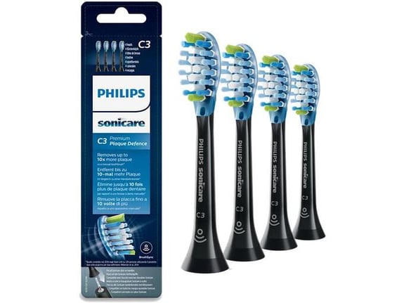 PHILIPS Sonicare C3 Premium Plaque Defense 4x črne glave sonične zobne ščetke HX9044/33