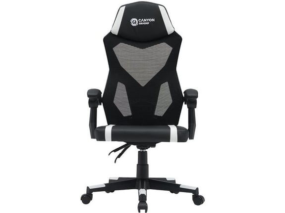 CANYON gaming stol Flow MCH01, črna/bela