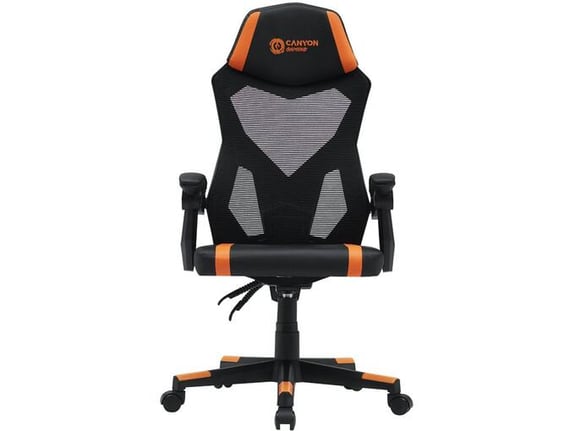 CANYON gaming stol Flow MCH01, črna/oranžna