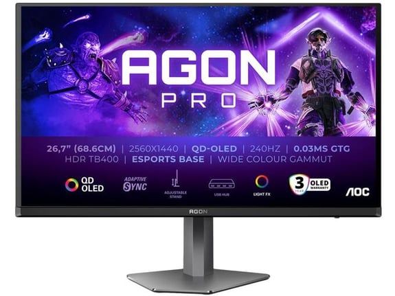 AOC gaming monitor AGON PRO AG276QZD2, 27 inch