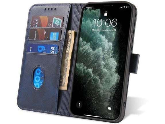 ONASI Wallet denarnica usnjena preklopna torbica Samsung Galaxy A35 - modra