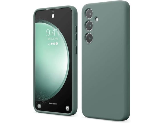 ONASI silikonski ovitek za Samsung Galaxy S25, mat temno zelena