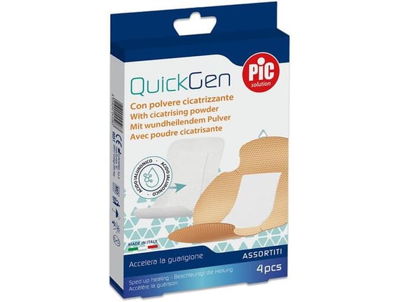PIC obliži za celjenje ran QuickGen mix, 4kos