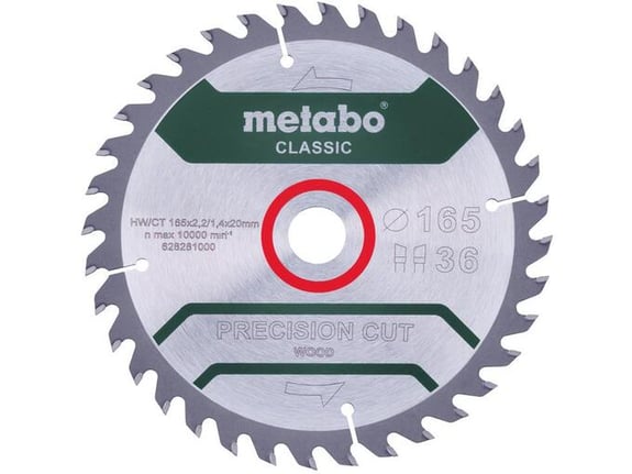 METABO list za krožno žago precision cut, 165 mm, 36 zob, 628281000