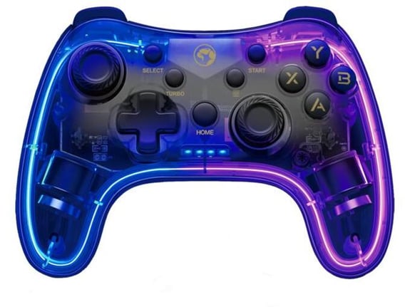 MARVO GHOST 40 (GT-88) wireless transparenten RGB brezžični igralni krmilnik Android / IOS / PC / PS3 / PS4 / Nintendo Swith