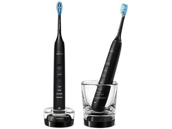 PHILIPS Sonicare Diamonclean 9000 2 črni zobni ščetki HX9914/54 app