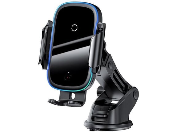 BASEUS avtonosilec WxHW03-01 z brezžičnim polnjenjem QC 15W - črn